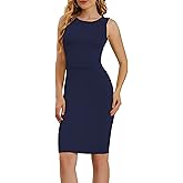 Aphratti Women's Sheath Dresses Casual Summer Office Work Sleeveless Fitted Cocktail Party Dress