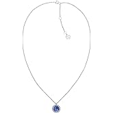 Tommy Hilfiger Women's Jewelry Stainless Steel, Blue Sodalite Stone Necklace, Color: Silver (Model: 2780655)