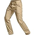 CQR Men's Quick Dry Tactical Pants, Water Resistant Outdoor Pants, Lightweight Stretch Cargo Work Hiking Pants