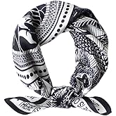 JERLA Women's Men's Small Square 100% Real Mulberry Silk satin Scarfs Hair head face scarf 21" x 21"