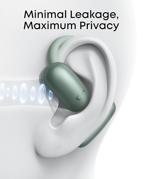 SOUNDCORE AEROFIT 2 BY ANKER, OPEN-EAR HEADPHONES, REAL-TIME TRANSLATION EARBUDS, 4 ADJUSTABLE POSITIONS FOR EVERY EAR SIZE, 2× RICHER BASS, HI-RES, 42H PLAYTIME, IP55,AI CLEAR CALLS,WIRELESS CHARGING