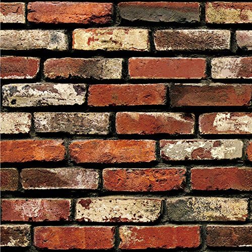li he1 3D Wall Paper Brick Stone Rustic Effect Self-Adhesive Wall Sticker Home Decor (Multicolor)
