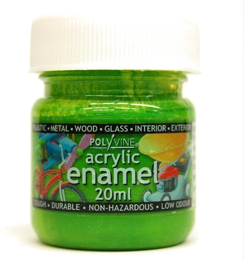 Polyvine 20ml acrylic enamel paint Lime Green Amazon.co.uk Kitchen & Home