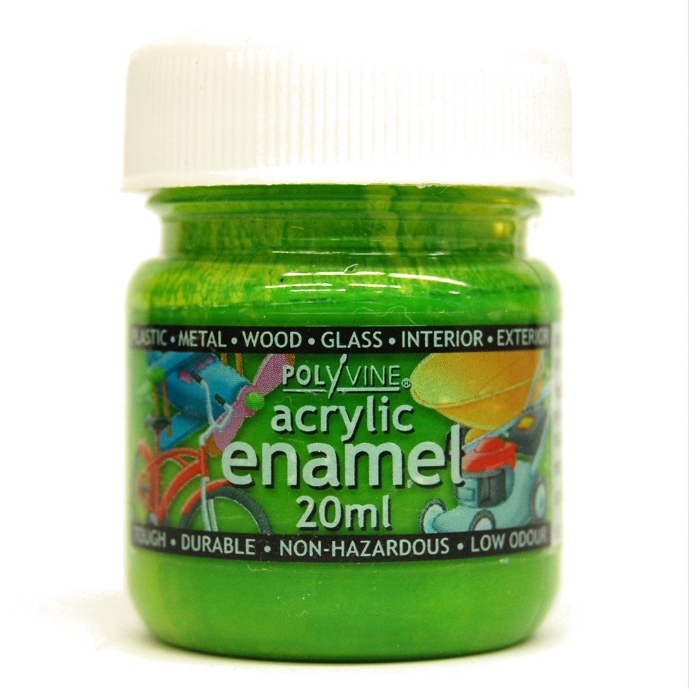 Polyvine 729870011229 20ml acrylic enamel paint Lime Green
