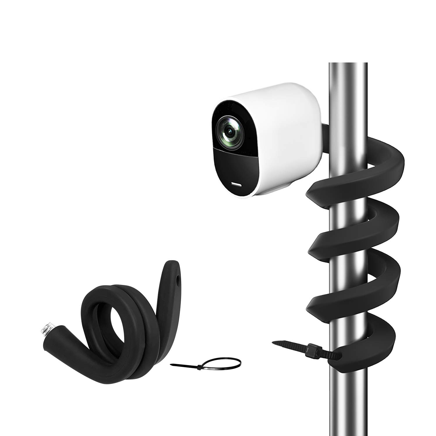 HOLACA Flexible Mount Compatible with Eufycam 1/2/2C/2C Pro/3/3C/E, Arl o Pro 2/3/4/Ultra 1&2/Essential Surveillance Cameras, and Other Cameras with 1/4" Thread, Black | 1PCS