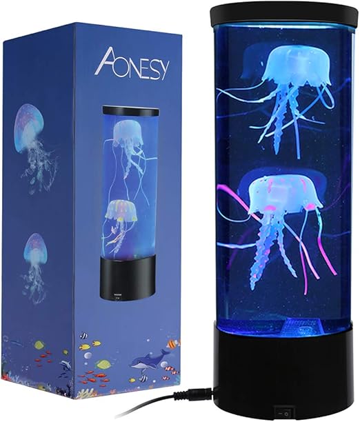 Lampe méduse, Méduse LED Mood Lampe De Méduse avec 7 Couleurs