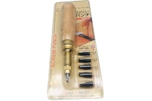 YICBOR 5 Tip Size 1.5-3.5mm Wooden Handle Auto Screw Hole/Auto Leather Tool Book Drill Craft Kit Sewing Tool Accessories