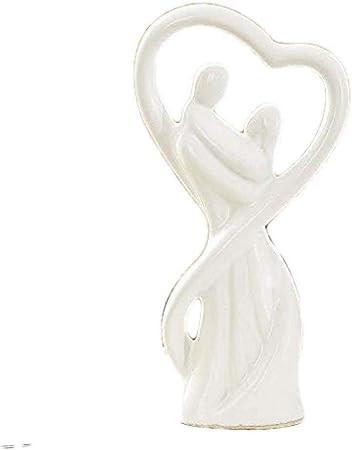 Amazon Co Jp 装飾デスクトップセラミック動物彫刻彫像磁器収集可能な置物白い抱擁キャラクターカップル像ホームリビングルーム寝室の装飾クリスマス感謝祭ギフト スポーツ アウトドア