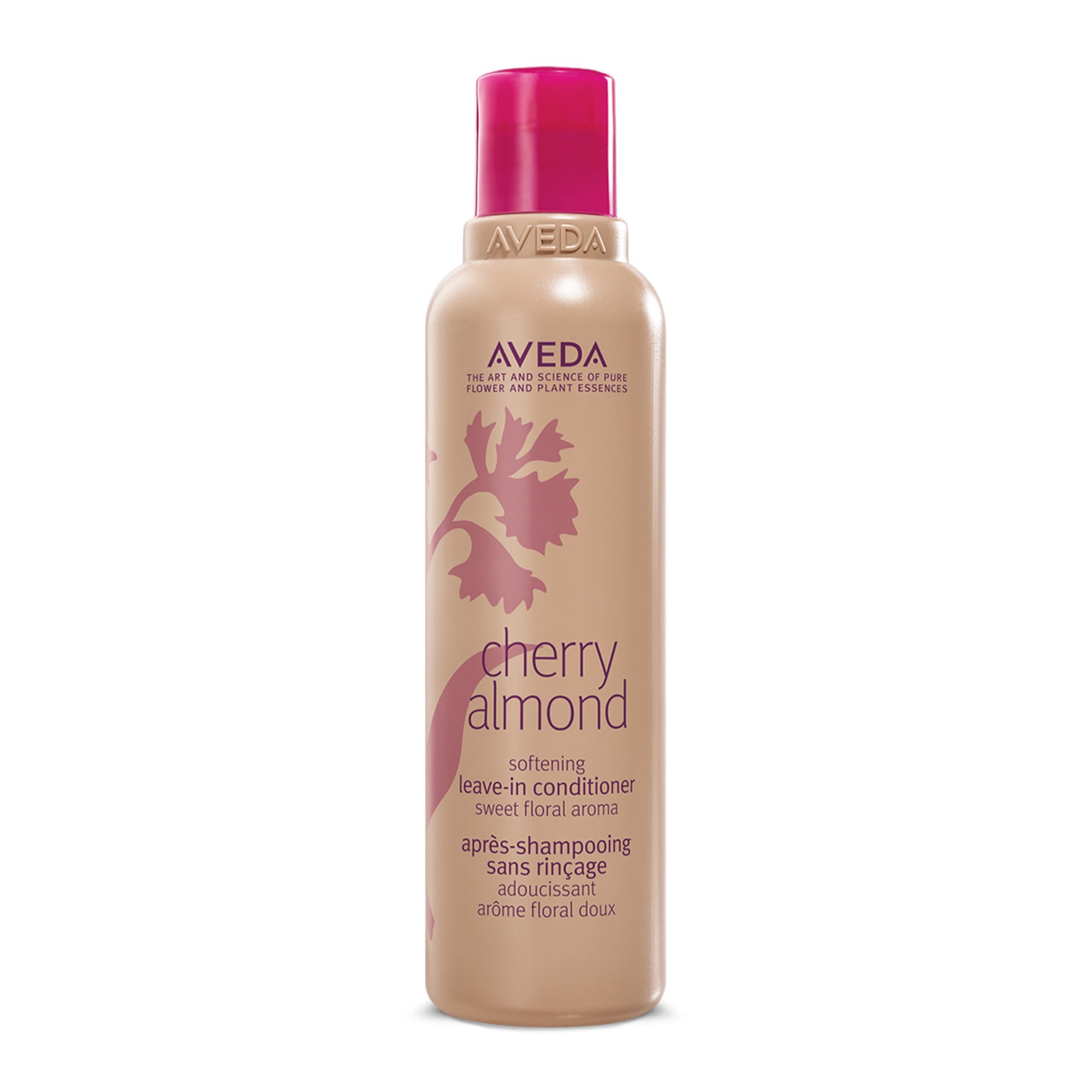 Aveda Cherry Almond Softening Leave-In Conditioner | for Normal to Dry Hair | Detangles, Heat Protection, Controls Frizz | 99% Naturally Derived*| Iconic Aroma of Tonka, Orange, Ylang Ylang, 200ml