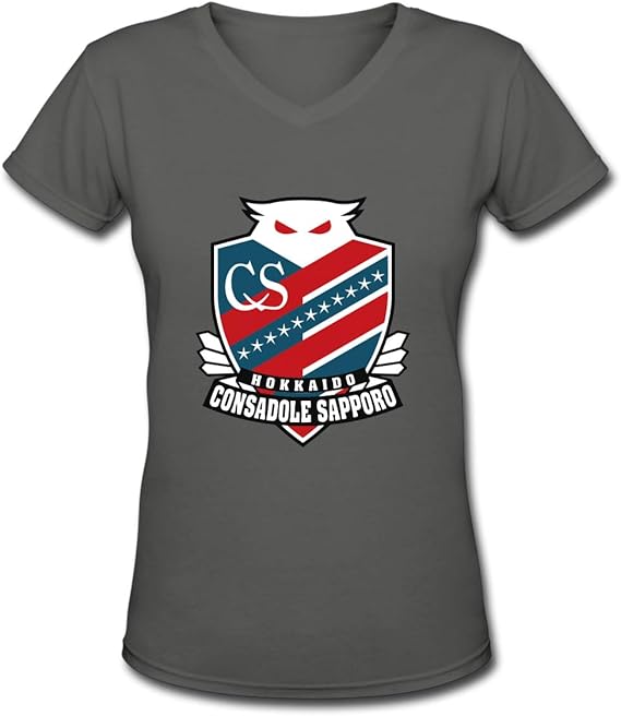 Amazon Co Jp ファッション人気 Tシャツ Vネック ベーシック レディース 半袖 北海道コンサドーレ札幌ディープヘザー Xl 服 ファッション小物