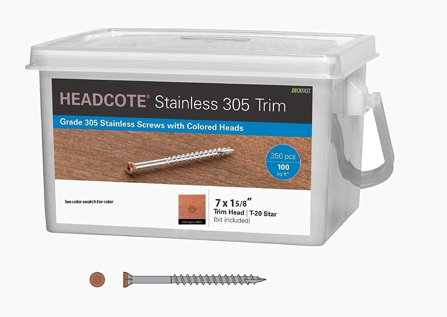 Headcote 7 x 15/8" 82 Mahogany Stainless Steel Trim