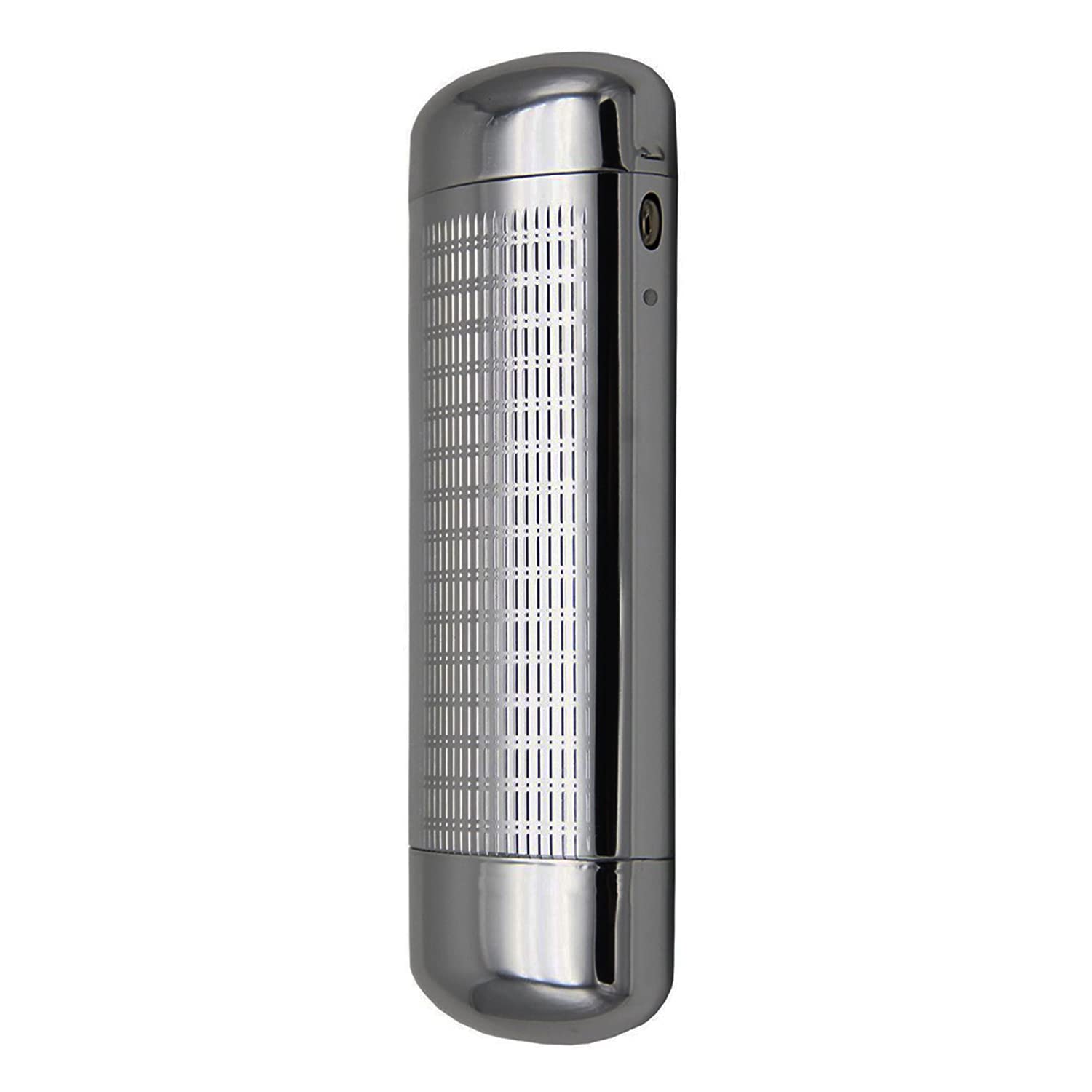 Philley Aluminum Metal Pocket Ultra-Light Silver Eyeglasses Glasses Case(Striped-grey)