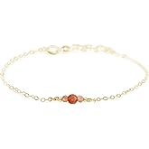 Luna Tide Sunstone Dainty Bracelet in 14k Gold Fill