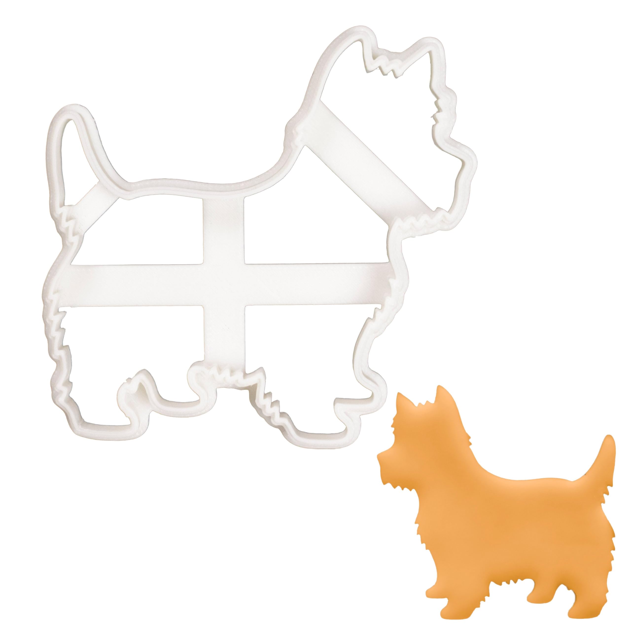 BAKERLOGY West Highland White Terrier Silhouette Cookie Cutter - Detailed Biscuit Cutter Design for Baking and Crafts, Ideal on Fondant, Dough, Clay