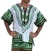 RaanPahMuang Brand Unisex Bright African White Dashiki Cotton Shirt