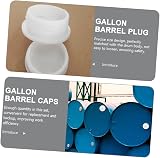 Gatuida 10pcs Plastic Drum Bung Caps 200L Oil Barrel Leak-Proof Covers White view 6