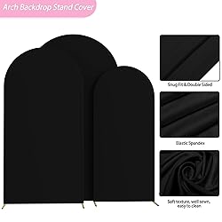 Wokceer Wedding Arch Cover (7.2FT, 6.6FT, 6FT) Set