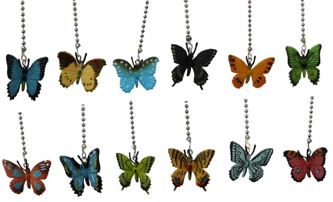 Assorted Styles Mini Butterfly Ceiling Fan Pull Light Chain Small