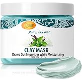 SPA REDI Salon Pedicure Clay Foot Mask, Cooling Hydration, 16 oz | 30% bentonite clay and sodium hyaluronate soften and hydrate tired feet; cruelty free, sulfate free and silicone free.