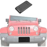 Jimen for JK License Plate Holder, Front License Plate Frame Mount Bracket Compatible with Jeep Wrangler JK JKU 2013-2018 (Carbon Fiber)