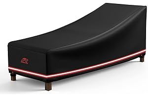 Turtle Life Patio Lounge Chair Cover Waterproof Heavy Duty Outdoor Chaise Lounge Covers with Upgrade Air Vent, 1 Pack - 64L x 30W x 30H inch, Black