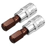 uxcell 2pcs 1/4" Drive x H8 (8mm) Hex Bit