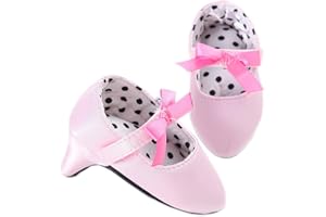 THISNESS Infant Baby Girls High Heels Shoes Soft Sole Non Slip Mary Jane with Bownot Toddler First Walkers Princess Shoes