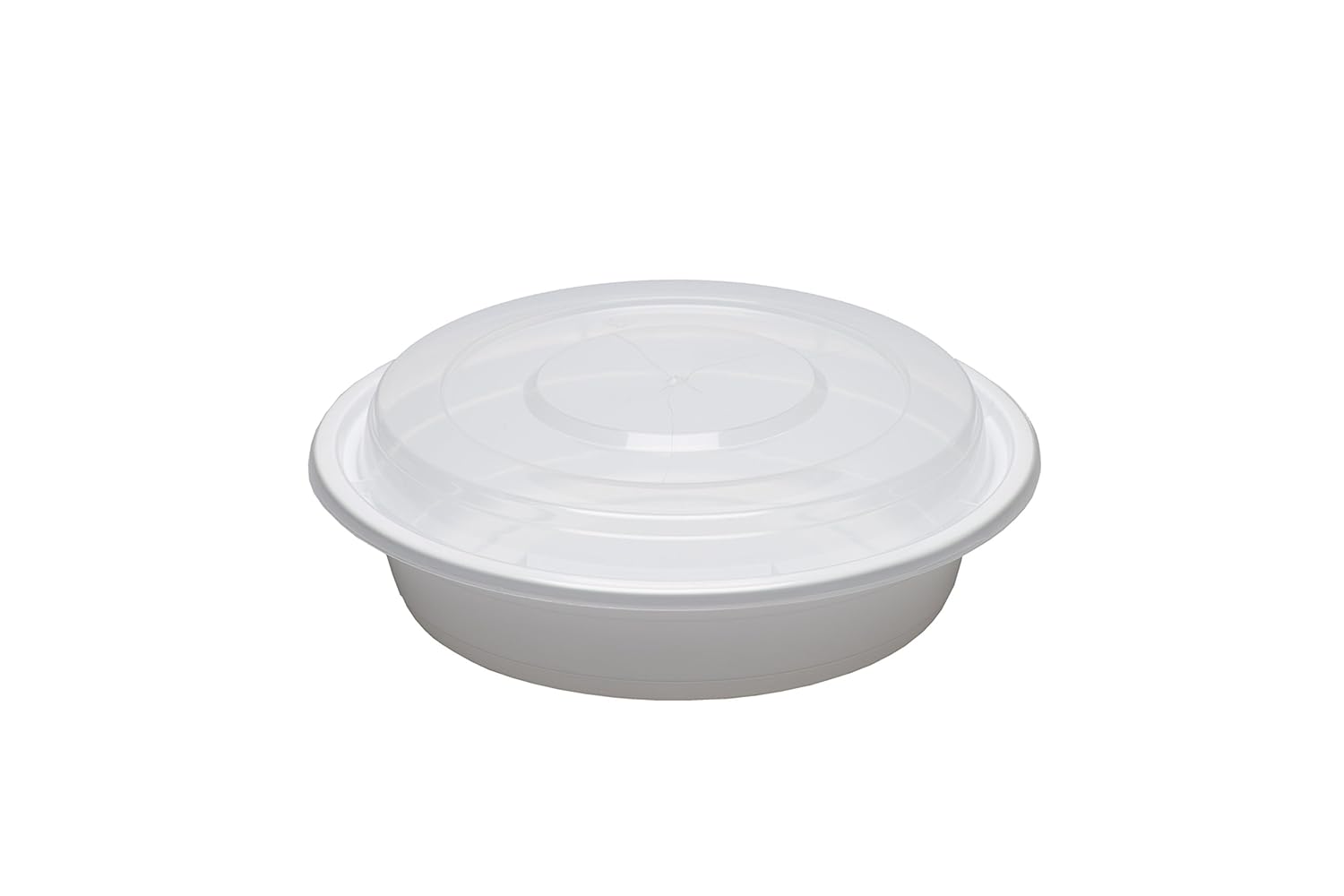Safepro 24 oz. Blanco redondo recipiente para microondas con tapa ...