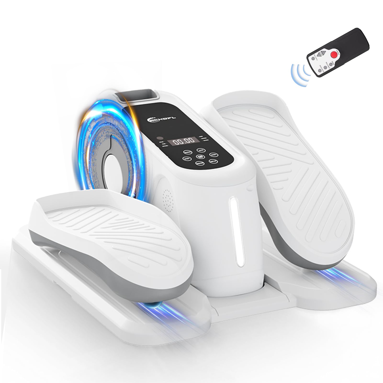 Photo 1 of RCHDFL Under Desk Elliptical Machine, Ellipse Leg Exerciser While Sitting for Seniors, Ellipse Leg Exerciser as Seen on TV, Quiet & Portable Mini Seated Pedal Exerciser for Home Office Use (White)