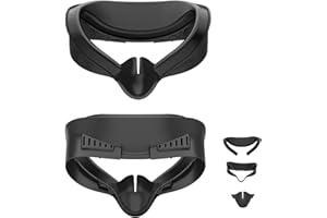 DTianSir VR Facial Interface for Meta Quest 3S,Removable Facial Interface Bracket,VR Accessories Set with Nose Pad,Foam Face Replacement