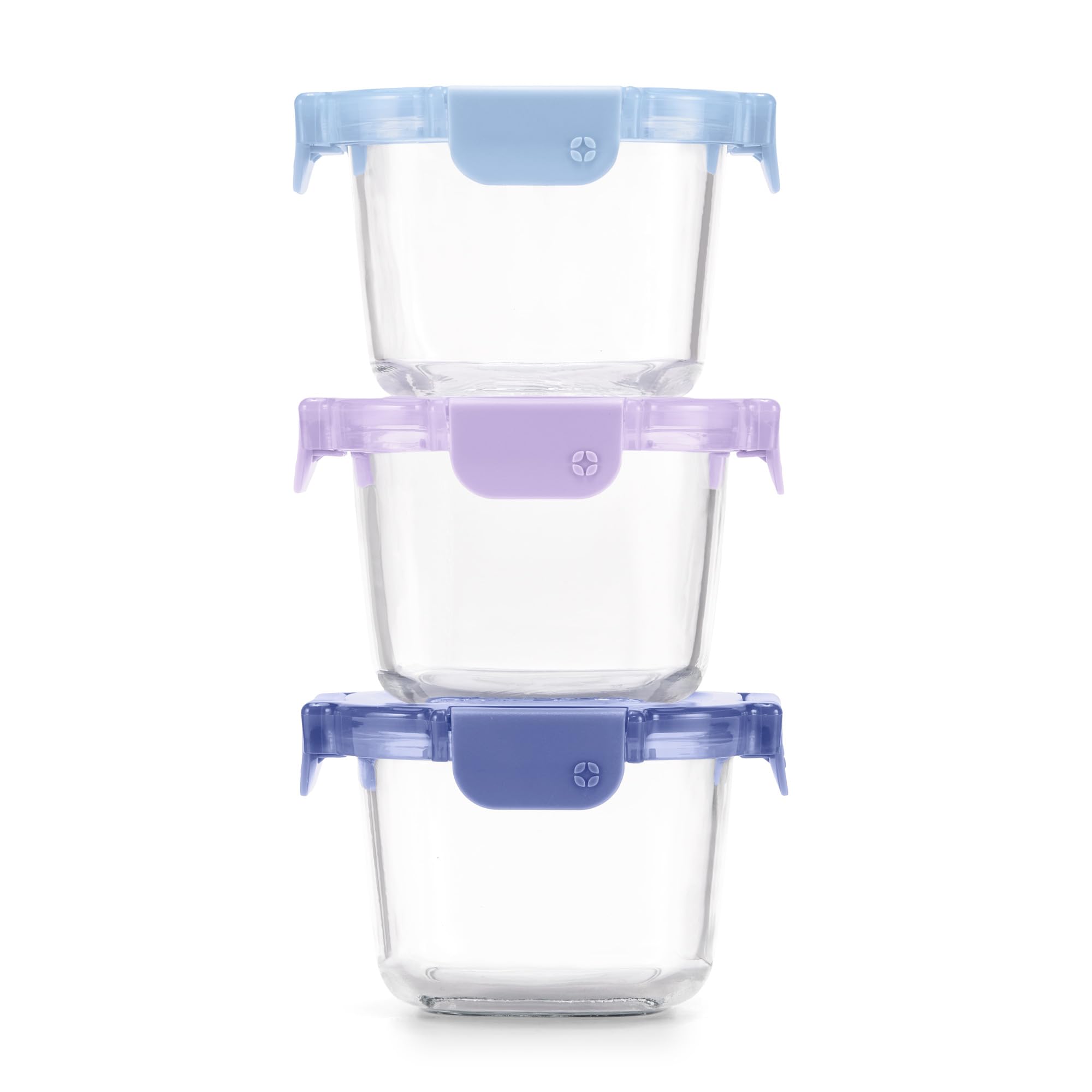 Ello Color Lock 2 Cup 6PC, 3 Pack Glass Meal Prep