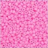 Pink Opaque Miyuki Japanese round rocailles glass seed beads 11/0 Approximately 24 gram 5 inch tube