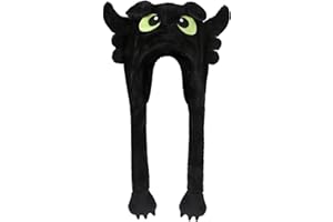 dressfan Dragon Hat with Ear Flaps,Party Dress Up Jumping Hat with Moving Ears,Novelty Birthday Xmas Gifts for Kids Adults