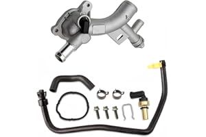 LCAPT 25193922 Water Outlet Thermostat Housing with Inlet Hose Replacement for Chevrolet Cruze 2011-2015 1.4L, Sonic 2012-202