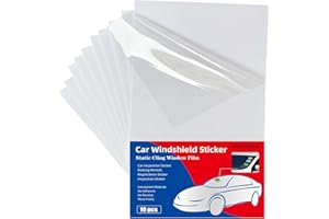 WZCNDIDI Car Windshield Sticker, Windshield Applicator, Clear Window Cling for Car (10PCS/4"X6")