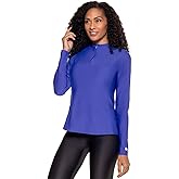Women's Quarter Zip Rash Guard with Long Sleeves - UPF 50+ Sun Protection - Freestyle