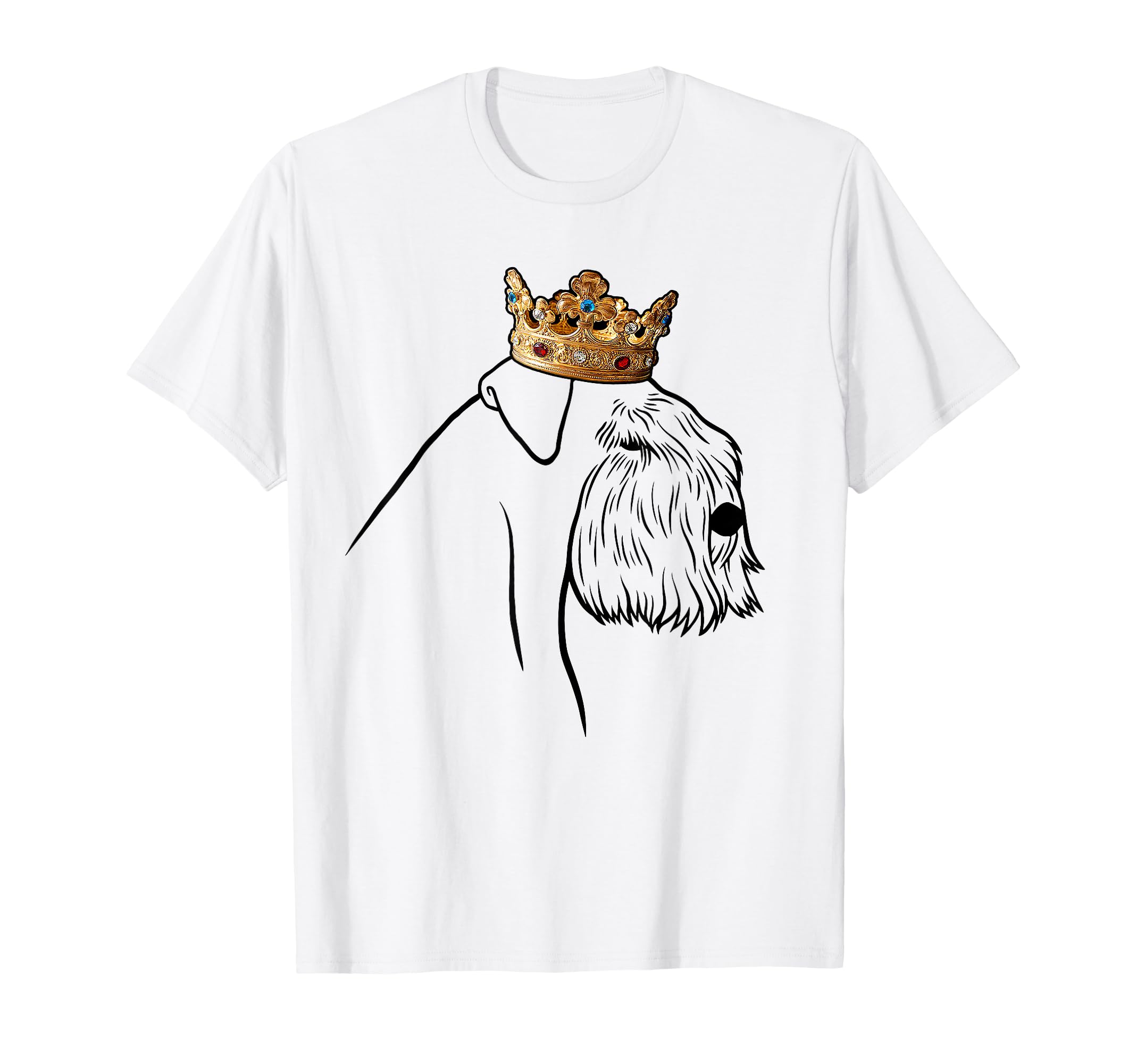 Sealyham Terrier Dog Wearing Crown T-Shirt