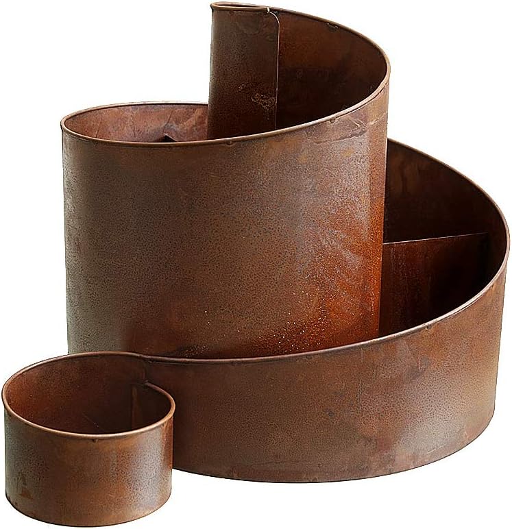 Kräuterspirale Kräuterschnecke Kräuterbeet Kräuterturm groß BxHxL ca. 43 x 41 x 61 cm edelrost metall Pflanzspirale Gartendekoration Spirale Blumenpyramide