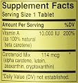 Solgar Dry Beta Carotene 10,000 IU Tablets, 250 Count