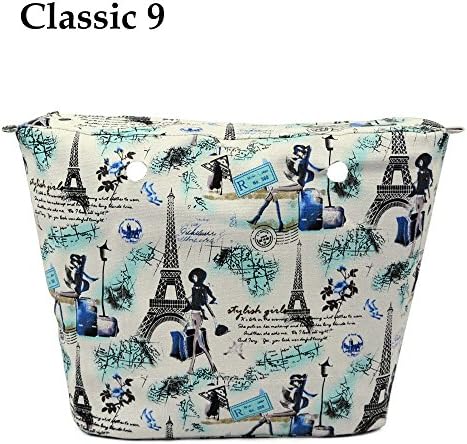 Waterproof Inner Lining Insert Zipper Pocket for Classic Obag Canvas Inner Pocket for O Bag
