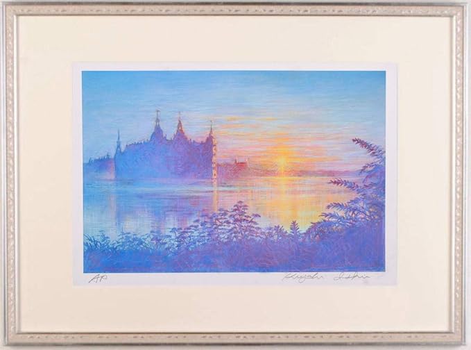 Amazon 石井清 フレデリクスボー城の朝 G 北欧 絵画 風景画 デンマーク 城 絵 ジークレー 版画 額付き 版画 彫刻 通販