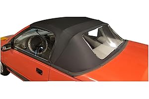 KUAFU Convertible Soft Top Compatible with 1990-1993 Geo Metro/Suzuki Swift/Pontiac Firefly, Soft Roof Replacement with Clear