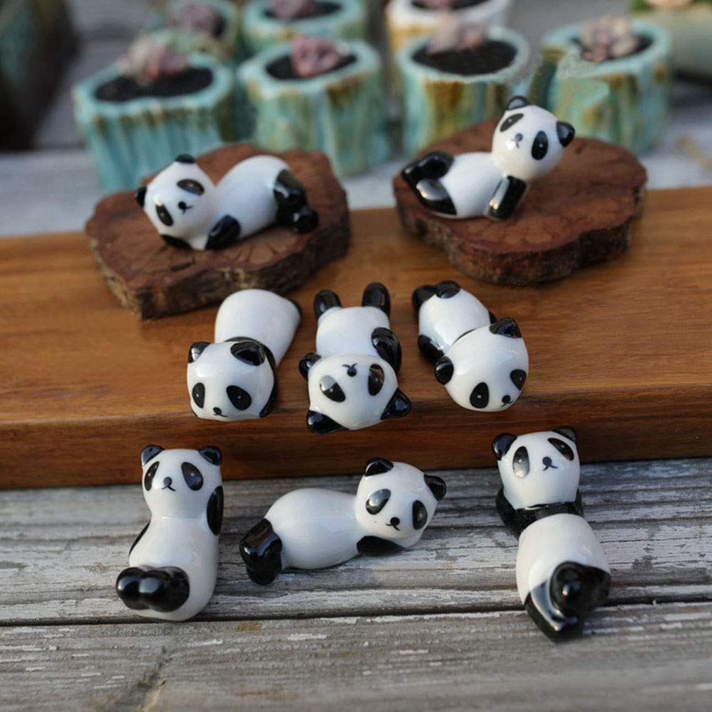 BESTONZON 8 Stäbchen Halter Panda Stäbchen Kissen Keramik