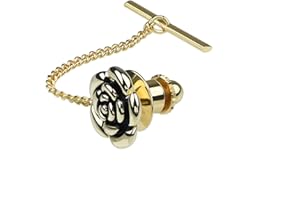 VVCOME Mens Tie Tack Clutch with Chain Crystal Celtic Knot Bow Star Leaf Lapel Pins Brooch Wedding Business Accessories