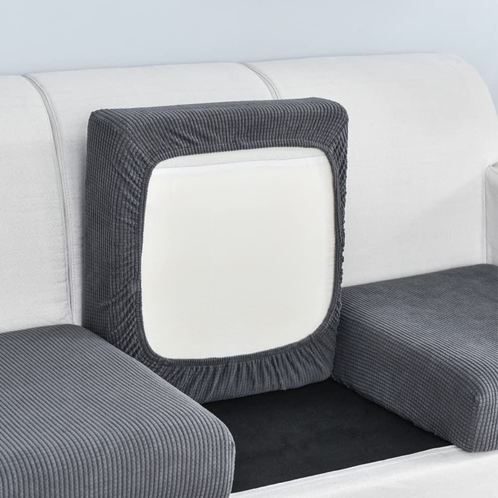 Bestenrose Sofa Cushion Cover Stretch Sofa Seat Cushion Cover 1piece Checks Jacquard Spandex Polyester Fabric Stretchy Seat Covers Protector for Furniture Protection Decoration