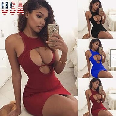sexy womens sleeveless bodycon