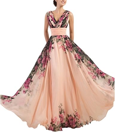 floral print evening gowns