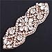 FANGZHIDI 2pieces Crystal Applique Small Size with Rose Gold Rhinestones for Wedding Dress Decoration or Headpieces Garters