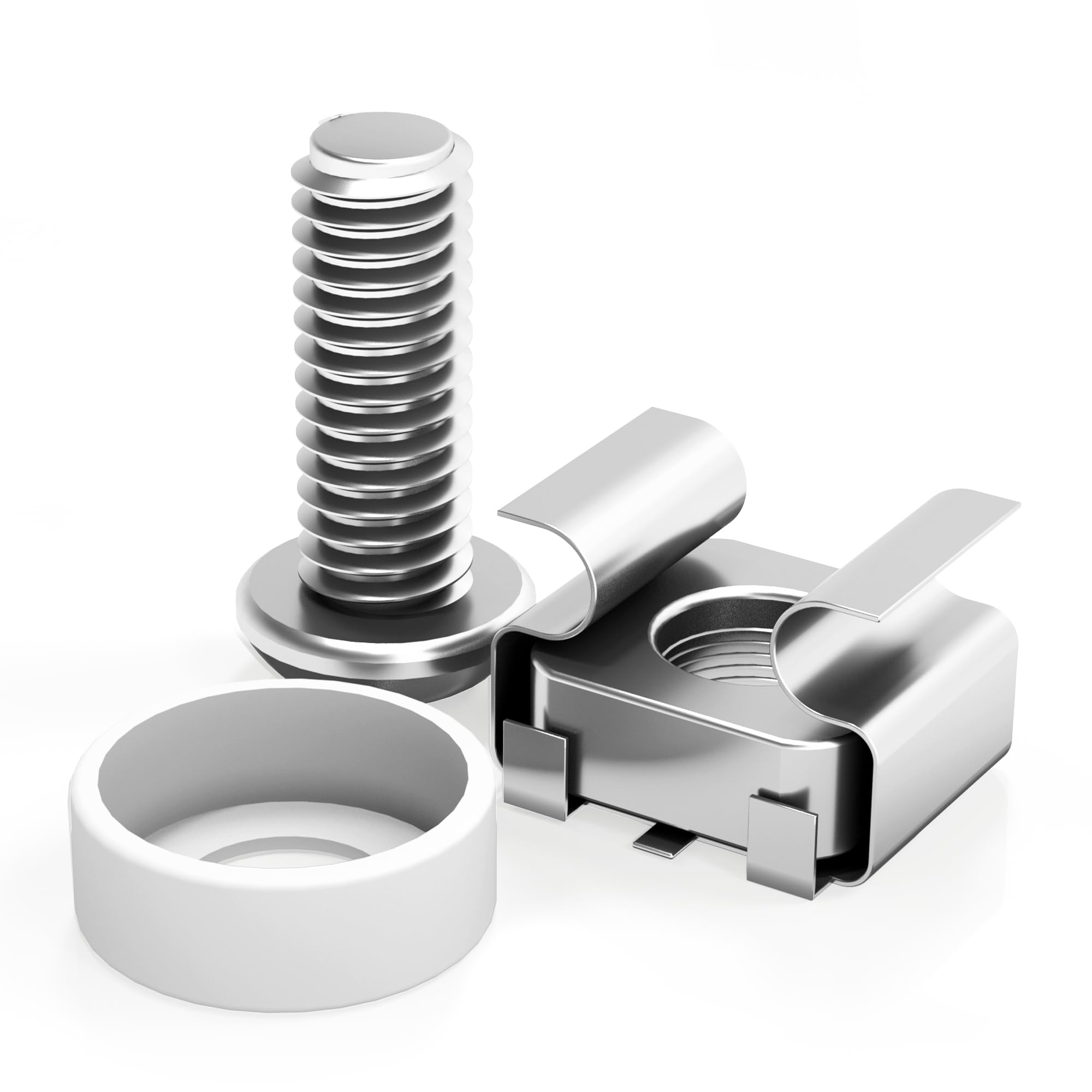 M6 x 16mm Rack Mount Cage Nuts, Screws and Washers