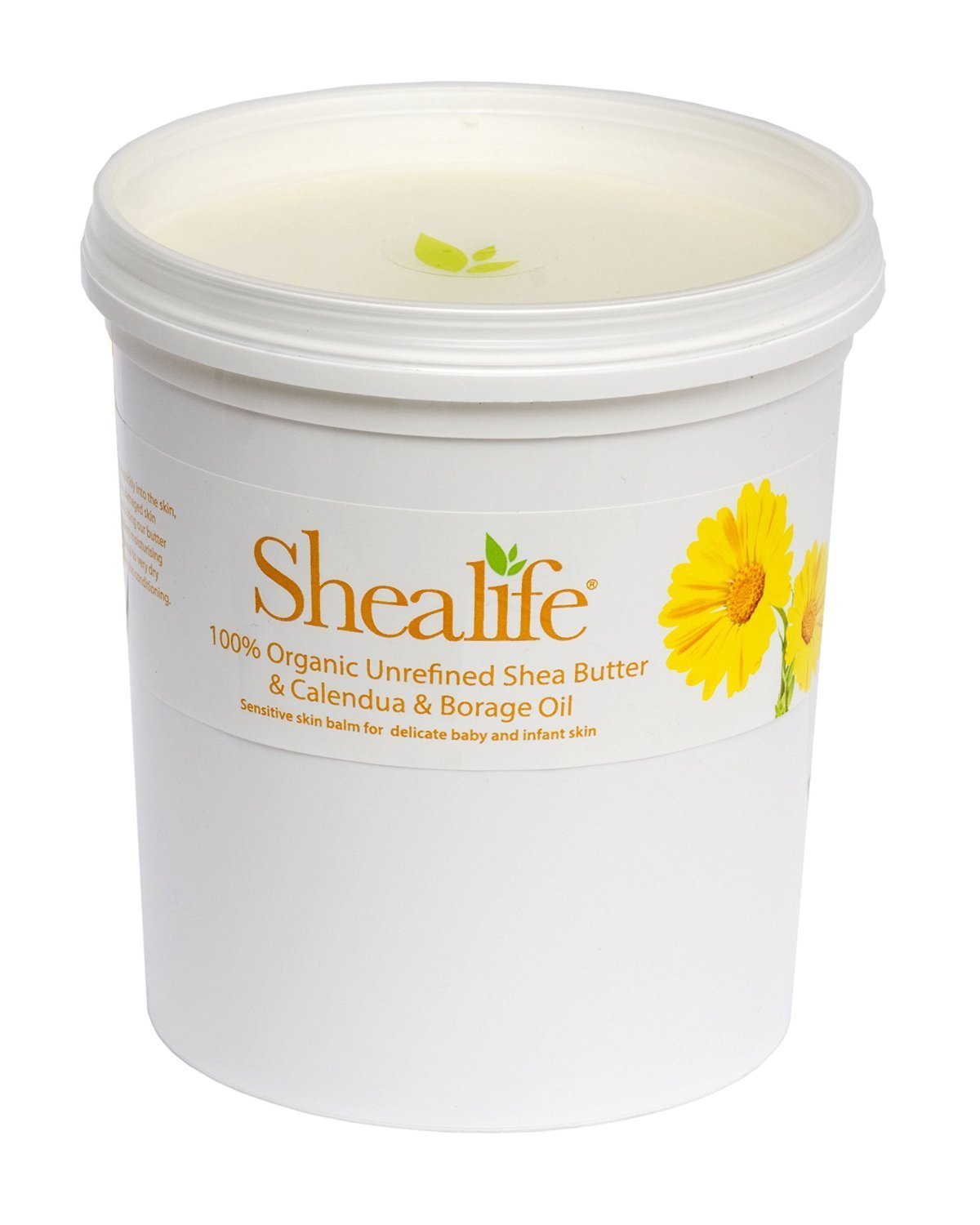 Organic Unrefined Shea Butter, Calendula and Borage Oil for Conditioning Sensitive and Dry Skin Baby Skin Salve Treatment of Eczema Psoriasis and Damaged Skin. 1 Kg